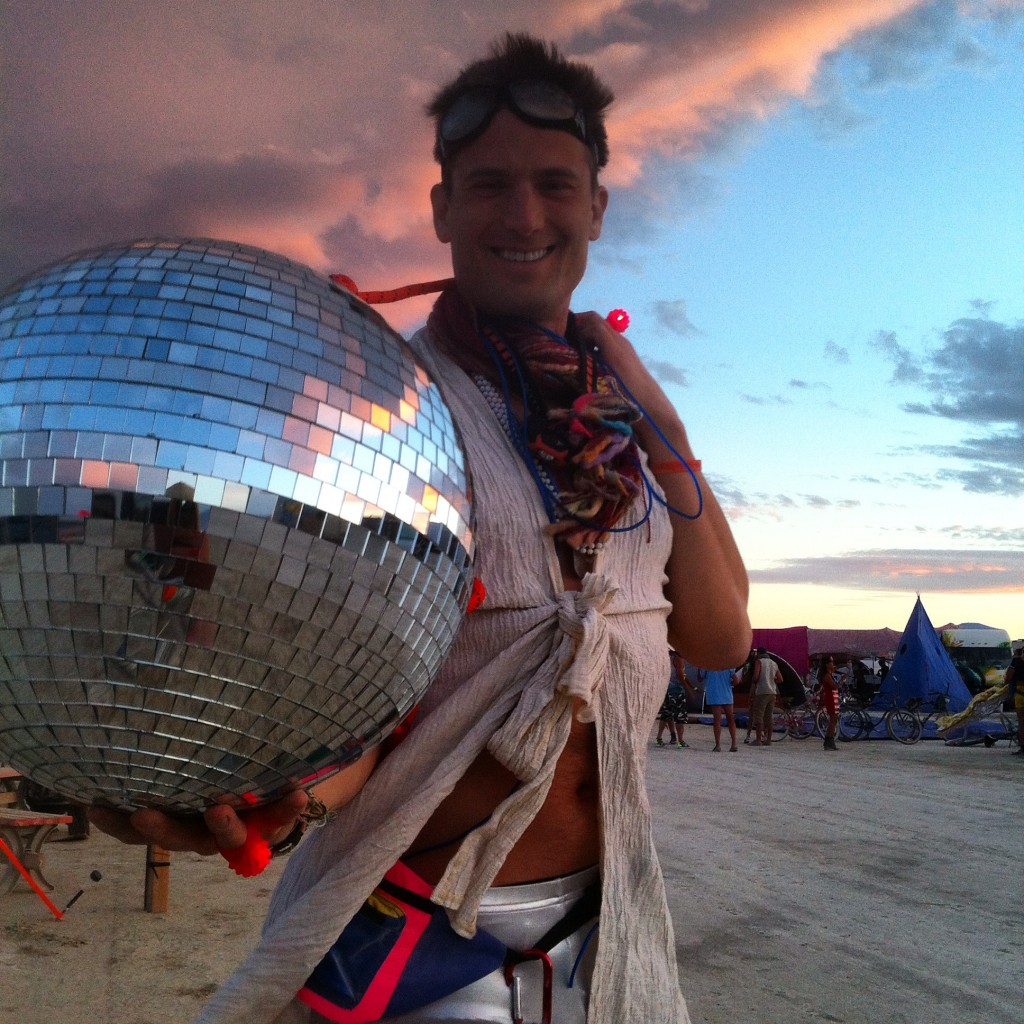 Playing on the playa at Burning Man